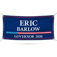 Eric Barlow For Wyoming U.S. Governor Banner Sign, 13 oz Waterproof US Governor Election 2026 Vinyl Banner With Metal Grommets