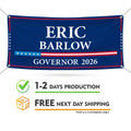 Eric Barlow For Wyoming U.S. Governor Banner Sign, 13 oz Waterproof US Governor Election 2026 Vinyl Banner With Metal Grommets