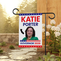 Katie Porter For California Governor 2026 Garden Flag, Double Sided, 2026 Governor Flag, Elections Flag, Race Red White & Blue Flag