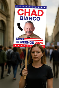 Chad Bianco For California Governor 2026 Election Sign, Political Campaign Sign, Republican party, Governor Election 2026 Race Poster Sign