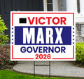 Victor Marx For Colorado Governor 2026 Yard Sign, Corrugated Plastic Governor Elections Race Red White & Blue Yard Sign with Metal H-Stake