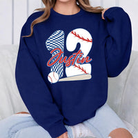 Custom Baseball Player Sweatshirt, Game Day Baseball Mom Shirt, School Baseball Team Tee, Custom Name Baseball Shirt, Baseball Gifts