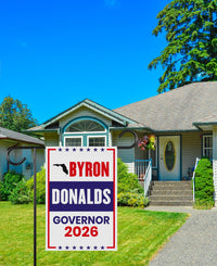 Byron Donalds For Florida Governor 2026 Garden Flag, Double Sided, 2026 Governor Flag, Republic, Elections Flag, Race Red White & Blue Flag