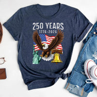 250 Years American Sweatshirt, 250th Anniversary USA Flag Shirt, Patriotic 4th of July Tee, USA Independence Day Shirt, Gifts for Patriots