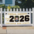 Personalized Graduation 2026 Banner Sign With Photo, Name & School, Class of 2026 Yard Banner, Graduation Party Decoration Vinyl Banner
