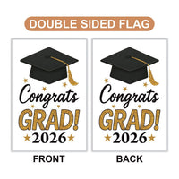 Personalized Graduation 2026 Garden Flag, Class of 2026 Yard Flag, Congrats Grad Flag, Graduation Party Decor, Senior Celebration Gift