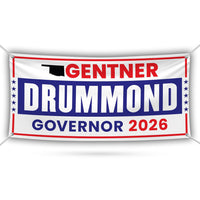 Gentner Drummond For Oklahoma U.S. Governor Banner Sign, 13 oz Waterproof US Governor Election 2026 Vinyl Banner With Metal Grommets