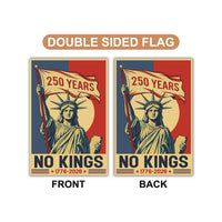 No Kings in America 250 Years Protest Garden Flag, Double Sided, Resist Hate, Anti-Trump, Resist Racism, Resist Fascism, Political Flag