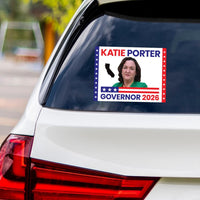 Katie Porter For California Governor 2026 Vinyl Sticker, Vote Katie Porter, California Governor Elections 2026 Bumper Sticker 6" x 4.5"