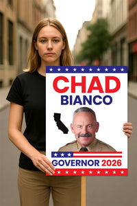 Chad Bianco For California Governor 2026 Election Sign, Political Campaign Sign, Republican party, Governor Election 2026 Race Poster Sign
