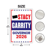 Stacy Garrity For Pennsylvania Governor 2026 Garden Flag, Double Sided, 2026 Governor Flag, Elections Flag, Race Red White & Blue Flag