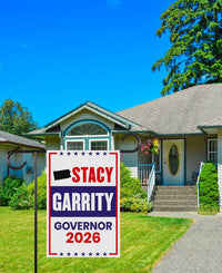 Stacy Garrity For Pennsylvania Governor 2026 Garden Flag, Double Sided, 2026 Governor Flag, Elections Flag, Race Red White & Blue Flag