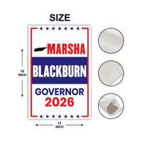 Marsha Blackburn For Tennessee Governor 2026 Garden Flag, Double Sided, 2026 Governor Flag, Elections Flag, Race Red White & Blue Flag
