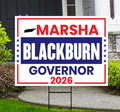Marsha Blackburn For Tennessee Governor 2026 Yard Sign, Corrugated Governor Elections Race Red White & Blue Yard Sign with Metal H-Stake