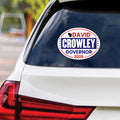 David Crowley For Wisconsin Governor 2026 Vinyl Sticker, Vote David Crowley, Wisconsin Governor Elections 2026 Bumper Sticker 6