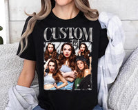 Custom Bootleg Shirt, Personalized Photo Collage Shirt, Custom Picture Tee, Retro Photo Graphic Shirt, Photo Shirt, Birthday Gifts