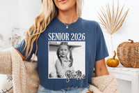 Custom Photo Senior 2026 Shirt, Back to School Vintage Photo Shirt, Class of 2026 Tee, Graduation Shirt, Grad Gifts, Gifts for Students