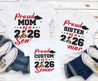 Custom Family Graduation Shirt, Senior 2026 Family Matching Shirt, Class of 2026 Tee, Proud Graduate Family Shirt, Graduation Gifts