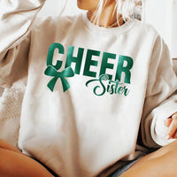 Custom Metallic Foil Cheer Sweatshirt, Mom Nana Grandma Sister Dad Mimi Shirt, Custom School Colors Tee, Cheer Mom Shirt, Cheer Gifts