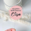 Custom Acrylic Round Cake Topper, 1/8