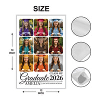Personalized Graduation Garden Flag with Photo, Double Sided, Custom Name & School, Graduation Decoration 2026 Yard Sign, Class of 2026 Flag