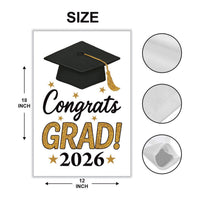 Personalized Graduation 2026 Garden Flag, Class of 2026 Yard Flag, Congrats Grad Flag, Graduation Party Decor, Senior Celebration Gift