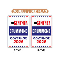 Gentner Drummond For Oklahoma Governor 2026 Garden Flag, Double Sided, 2026 Governor Flag, Elections Flag, Race Red White & Blue Flag