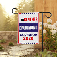 Gentner Drummond For Oklahoma Governor 2026 Garden Flag, Double Sided, 2026 Governor Flag, Elections Flag, Race Red White & Blue Flag