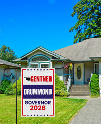 Gentner Drummond For Oklahoma Governor 2026 Garden Flag, Double Sided, 2026 Governor Flag, Elections Flag, Race Red White & Blue Flag