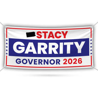 Stacy Garrity For Pennsylvania U.S. Governor Banner Sign, 13 oz Waterproof US Governor Election 2026 Vinyl Banner With Metal Grommets