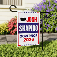 Josh Shapiro For Pennsylvania Governor 2026 Garden Flag, Double Sided, 2026 Governor Flag, Elections Flag, Race Red White & Blue Flag