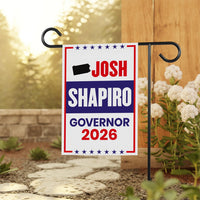 Josh Shapiro For Pennsylvania Governor 2026 Garden Flag, Double Sided, 2026 Governor Flag, Elections Flag, Race Red White & Blue Flag