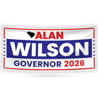 Alan Wilson For South Carolina U.S. Governor Banner Sign, 13 oz Waterproof US Governor Election 2026 Vinyl Banner With Metal Grommets