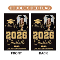 Personalized Graduation Garden Flag Class of 2026, Custom Photo Yard Sign Flag, Senior 2026 Graduation Flag, Graduation Decor Gift