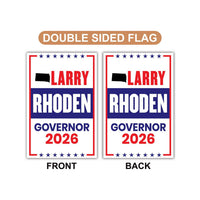 Larry Rhoden For South Dakota Governor 2026 Garden Flag, Double Sided, 2026 Governor Flag, Elections Flag, Race Red White & Blue Flag