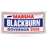 Marsha Blackburn For Tennessee U.S. Governor Banner Sign, 13 oz Waterproof US Governor Election 2026 Vinyl Banner With Metal Grommets