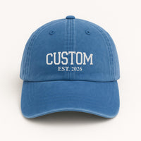 Custom Embroidered Hat with Date, Personalized Grandma Grandpa Gift, Pregnancy Announcement Hat, Vintage Dad Cap, Mothers Day Gift Idea