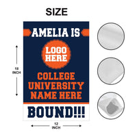 Personalized College Graduation Garden Flag, Double-Sided Custom School, University Logo, Class of 2026 Yard Sign, Graduate Celebration Flag