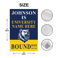 Personalized College Graduation Garden Flag, Double-Sided Custom School, University Logo, Class of 2026 Yard Sign, Graduate Celebration Flag