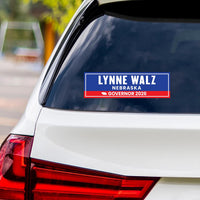 Lynne Walz For Nebraska Governor 2026 Vinyl Sticker, Vote Lynne Walz, Nebraska Governor Elections 2026 Bumper Sticker 10" x 3"