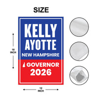 Kelly Ayotte For New Hampshire Governor 2026 Garden Flag, Double Sided, 2026 Governor Flag, Elections Flag, Race Red White & Blue Flag