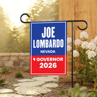Joe Lombardo For Nevada Governor 2026 Garden Flag, Double Sided, 2026 Governor Flag, Republican, Elections Flag, Race Red White & Blue Flag