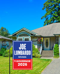 Joe Lombardo For Nevada Governor 2026 Garden Flag, Double Sided, 2026 Governor Flag, Republican, Elections Flag, Race Red White & Blue Flag