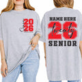Custom Senior 2026 Shirt, Graduation Party Shirt, Class of 2026 Tee, High School Senior Shirt, Graduation Shirt, Grad Gifts, Front Back