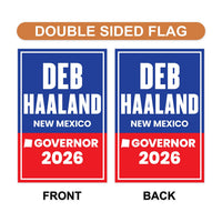 Deb Haaland For New Mexico Governor 2026 Garden Flag, Double Sided, 2026 Governor Flag, Elections Flag, Race Red White & Blue Flag