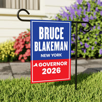Bruce Blakeman For New York Governor 2026 Garden Flag, Double Sided, 2026 Governor Flag, Elections Flag, Race Red White & Blue Flag