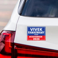 Vivek Ramaswamy For Ohio Governor 2026 Car Magnet - Vote Vivek Ramaswamy Vehicle Magnet, Ohio Governor Elections 2026 Magnet - 6" x 4.5"
