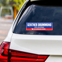 Gentner Drummond For Oklahoma Governor 2026 Vinyl Sticker, Vote Gentner Drummond, Oklahoma Governor Elections 2026 Bumper Sticker 10" x 3"