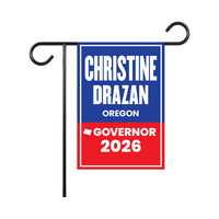 Christine Drazan For Oregon Governor 2026 Garden Flag, Double Sided, 2026 Governor Flag, Elections Flag, Race Red White & Blue Flag