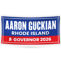 Aaron Guckian For Rhode Island U.S. Governor Banner Sign, 13 oz Waterproof US Governor Election 2026 Vinyl Banner With Metal Grommets